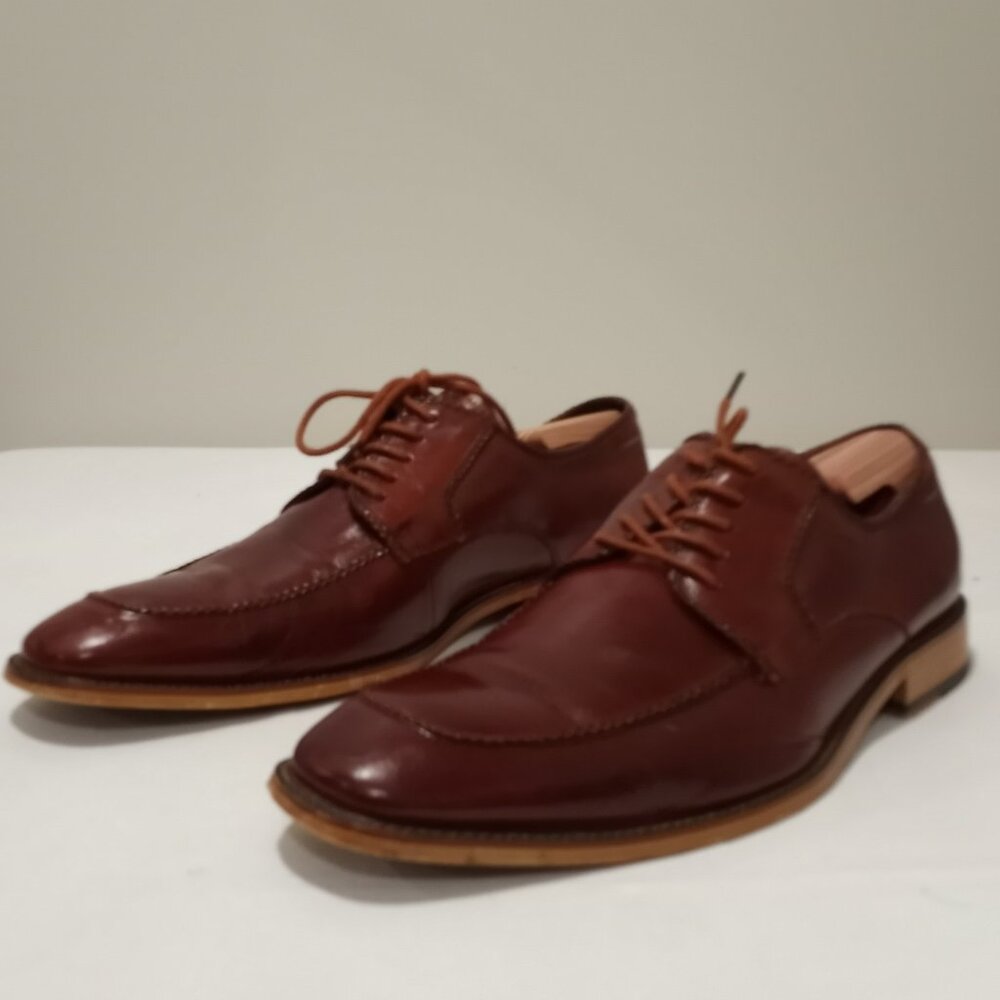 STACY ADAMS BROWN LEATHER OXFORDS MENS SIZE 12M